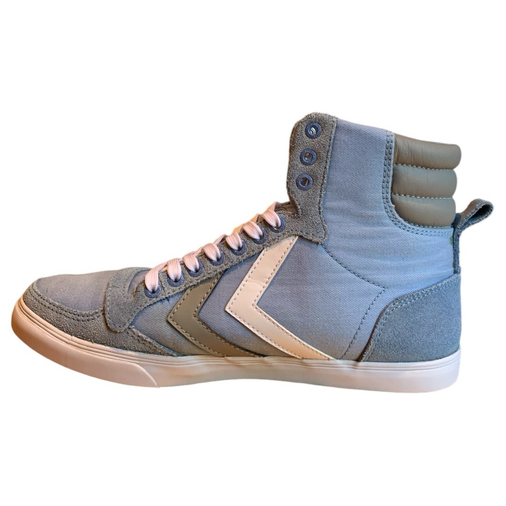 Hummel Slimmer Stadil High Top Sneakers Blue White Retro Streetwear EU 37 Unisex - Picture 5 of 14
